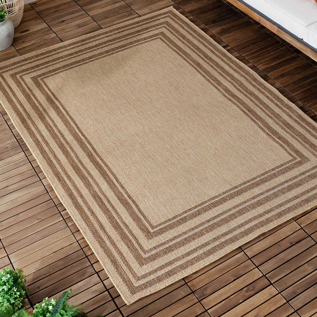 Sandown Jute Effect Rug 120cm x 170cm - Natural