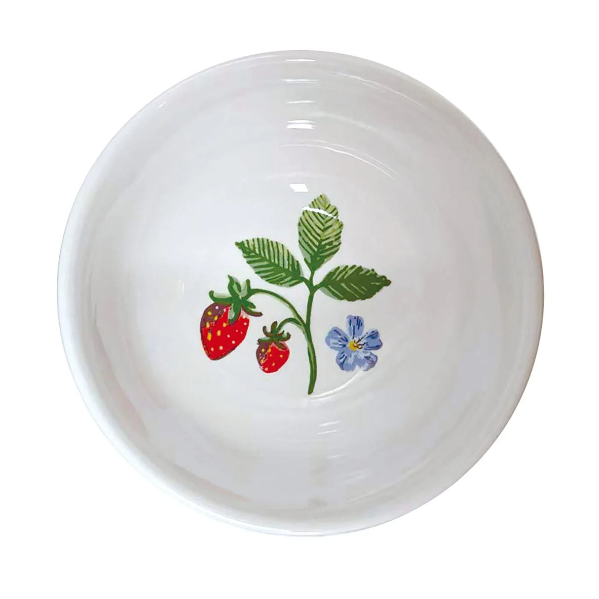 Strawberry Patch Porcelain Bowl in Green