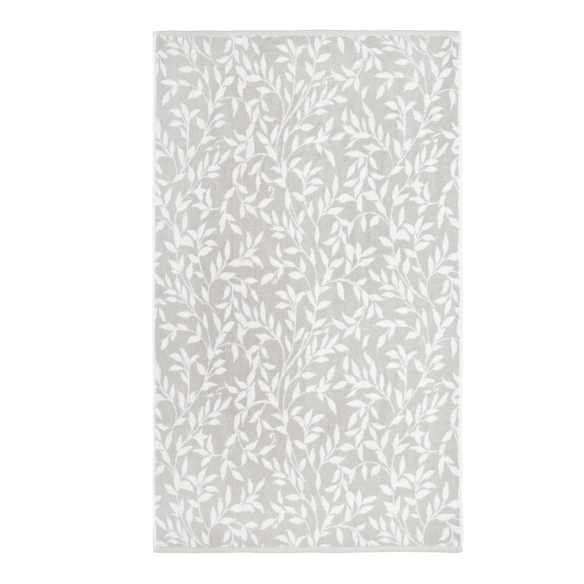 Sandringham Jacquard Leaf 550gsm Towel - Grey - Sandringham Towels In Grey 2