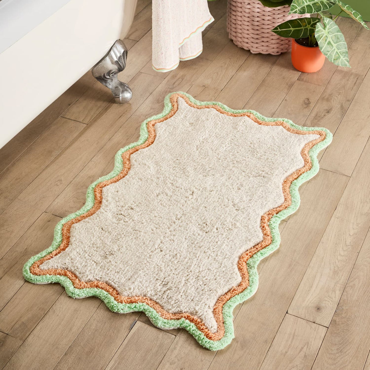 Scallop Absorbent Bath Mat 50 x 80cm - Scallop Bath Mat In Multi 50 X 80Cm - Default Title 1
