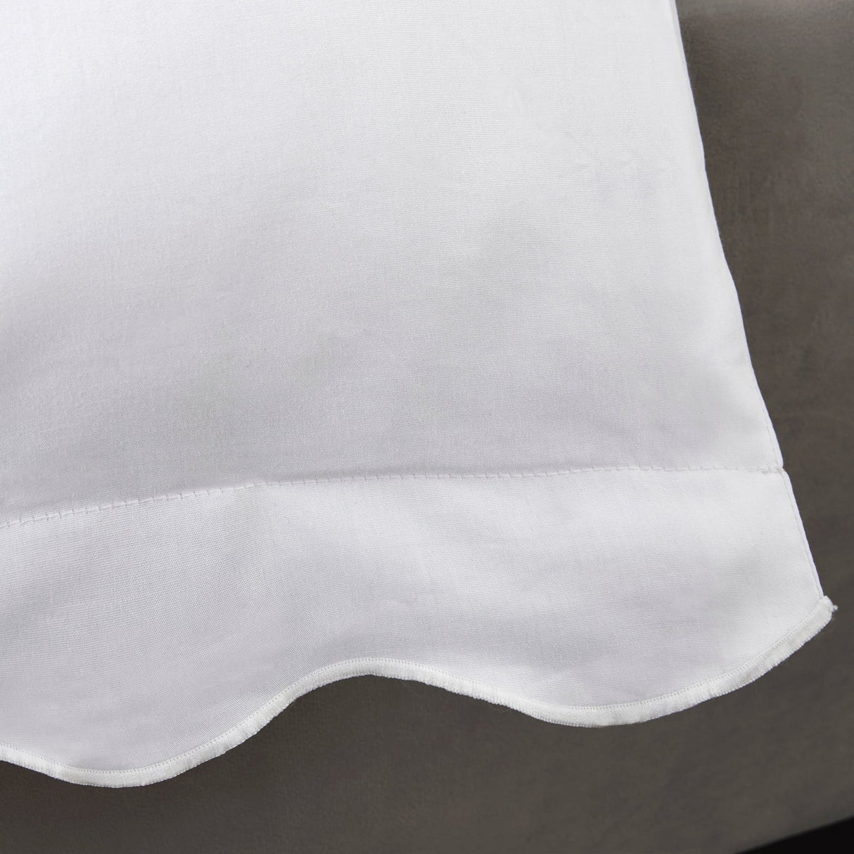Scallop Edge 100% Cotton White Duvet Cover Set - White - Scallop Edge Duvet Cover Set In White 4