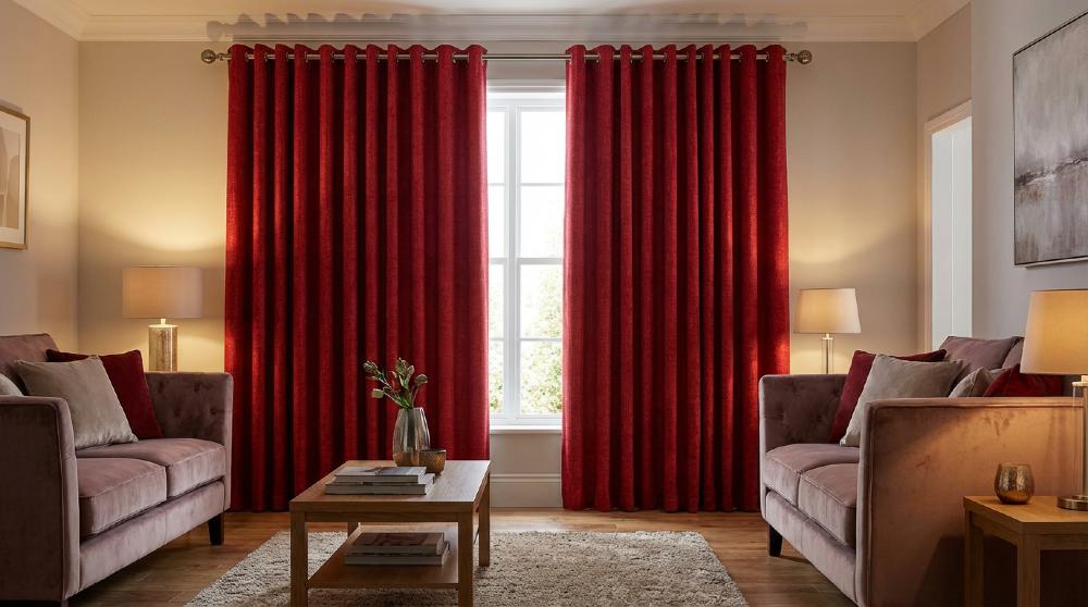 Sevilla Made to Measure Curtains Cinnabar