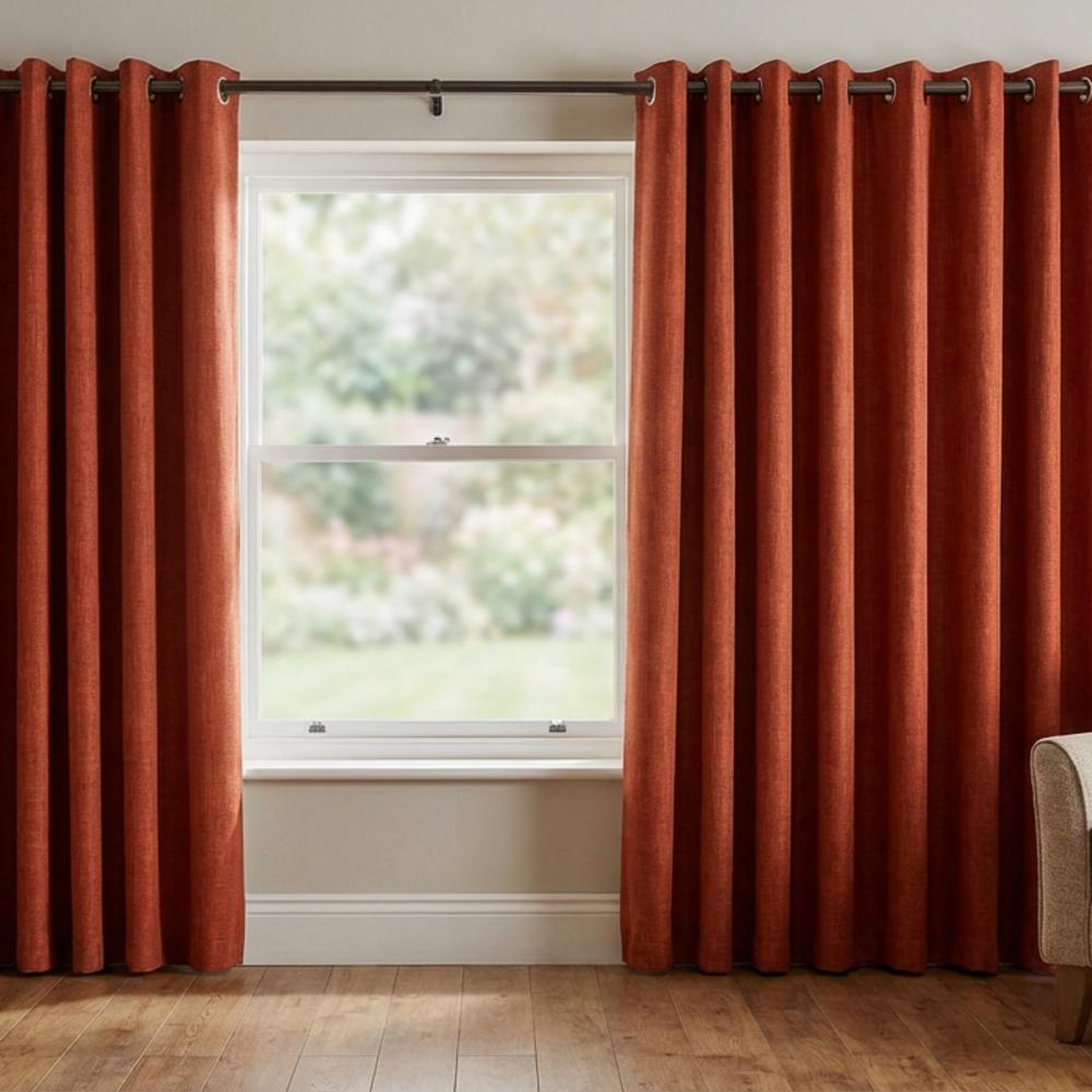 Sevilla Made to Measure Curtains Vermillion