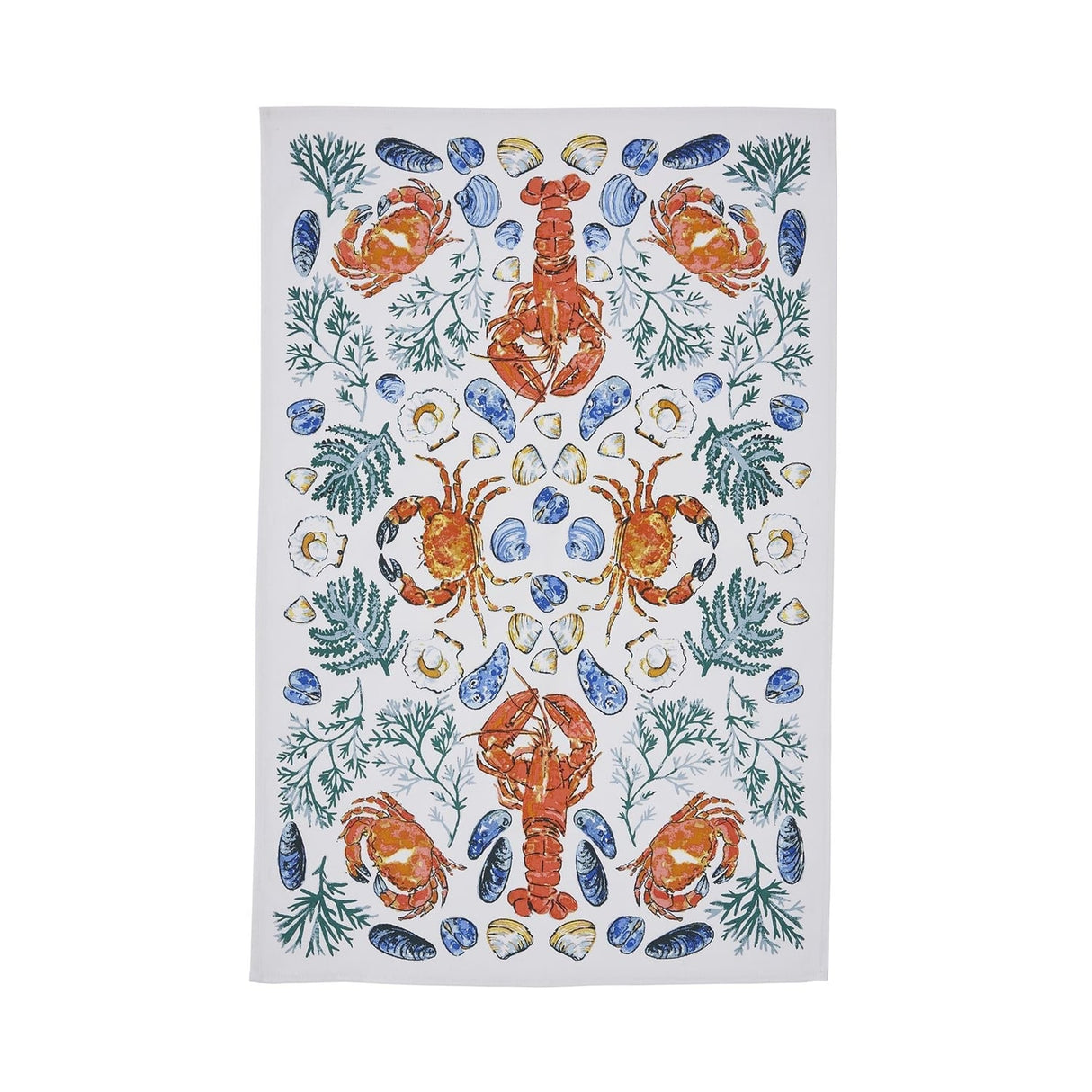 Ulster Weavers Shellfish Tea Towel - Shellfish Cotton Tea Towel In Green 2