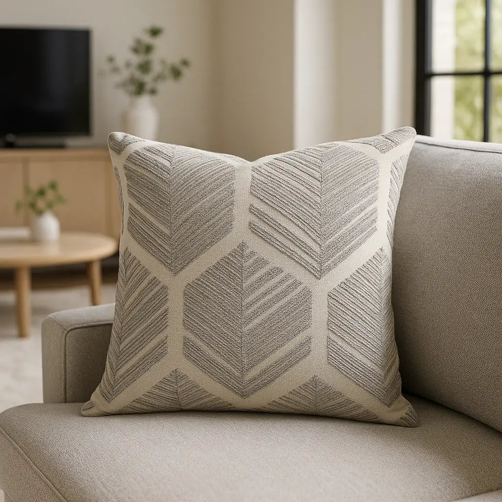 Sherwood Silver Cushion Cover 45cm x 45cm ( 45cm x 45cm )