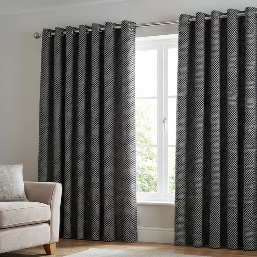 Sicily Made to Measure Curtains Black