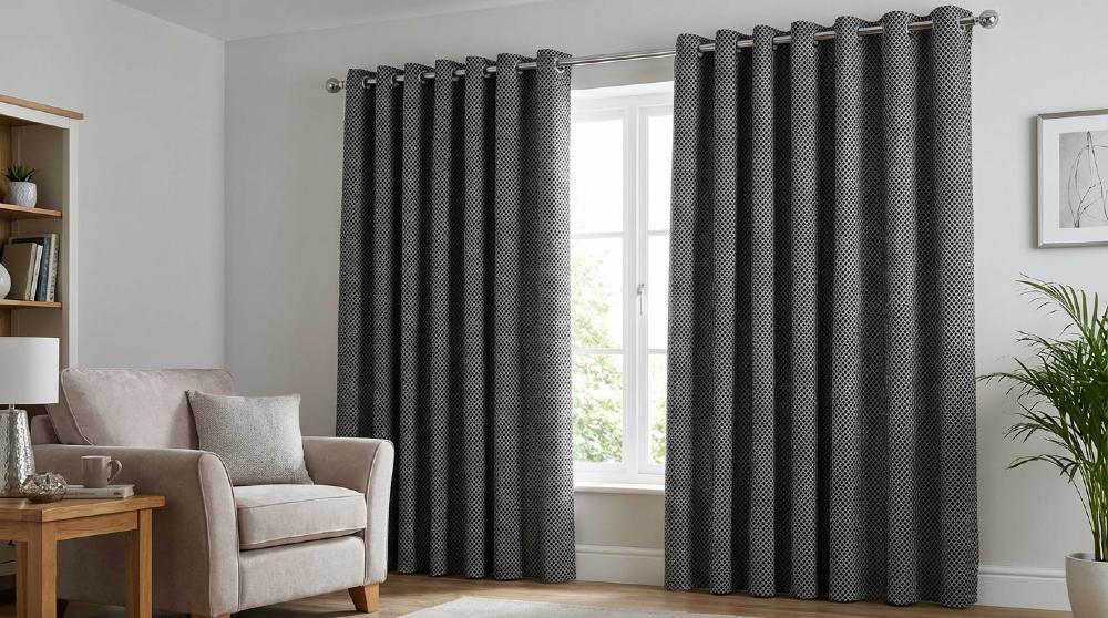 Sicily Made to Measure Curtains Black