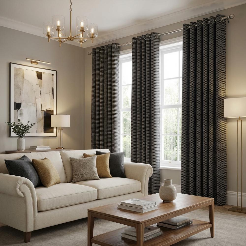 Sicily Black fabric sample