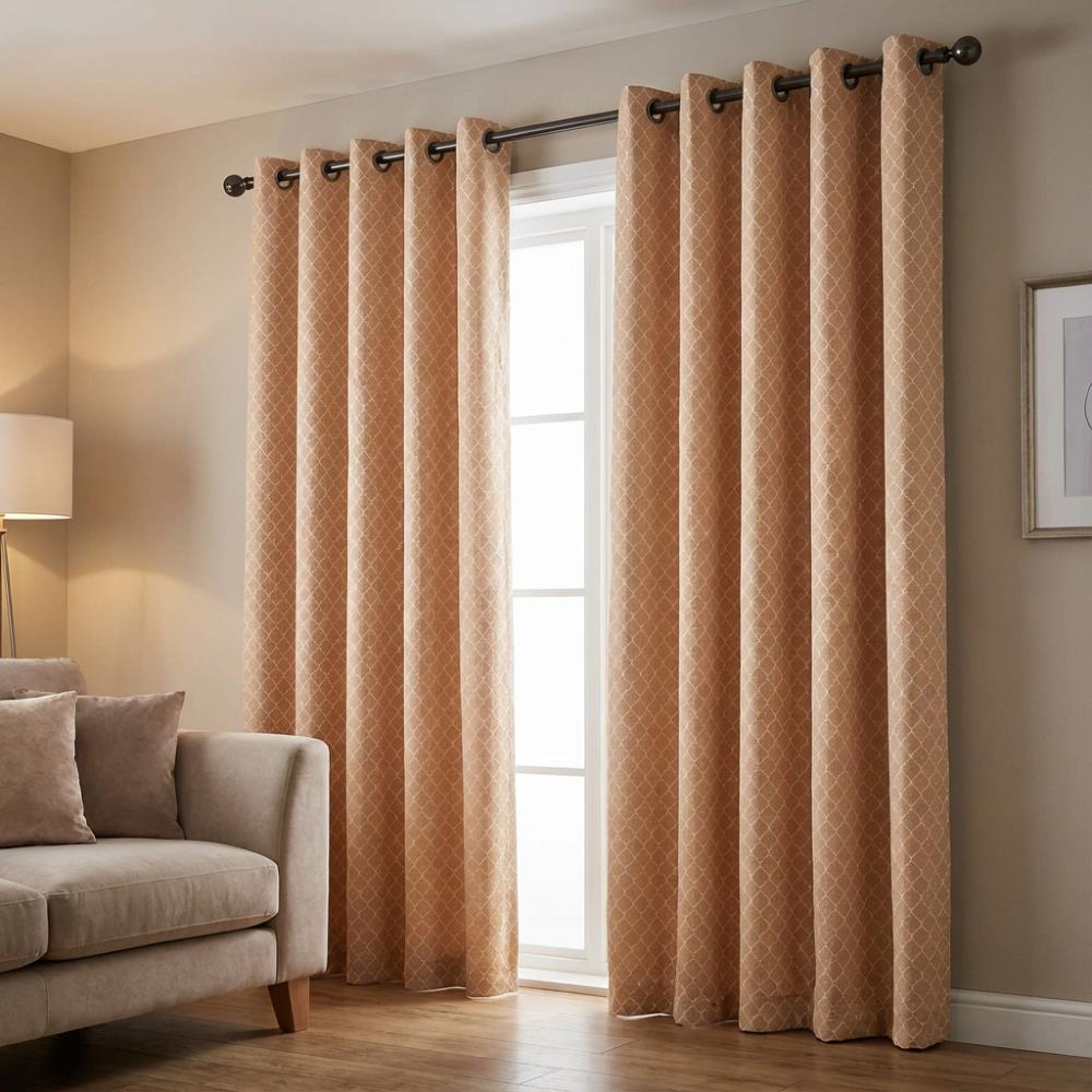 Sicily Made to Measure Curtains Mocha