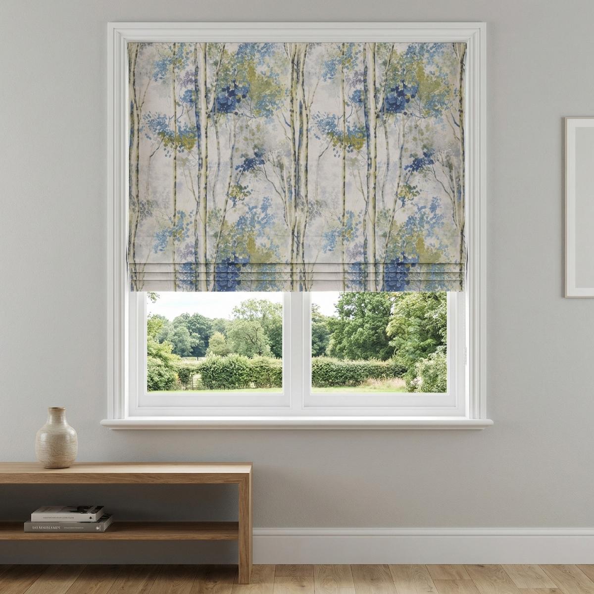 Silver Birch Made to Measure Roman Blind Larkspur