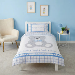 Snuggle & Cuddle Blue Duvet Cover Bedding Set