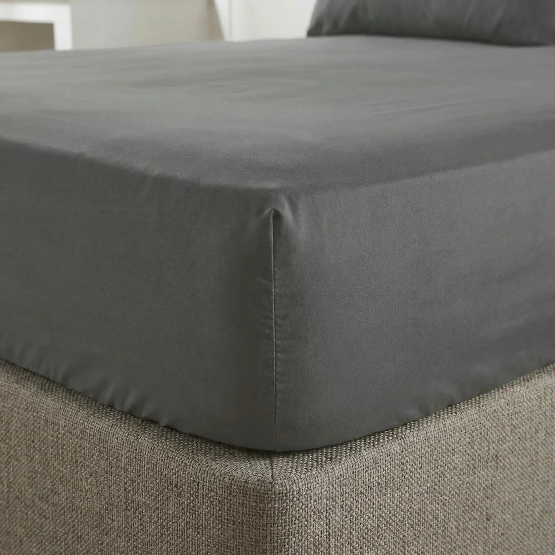 So Soft Microfibre Charcoal Fitted Sheet 30cm Deep
