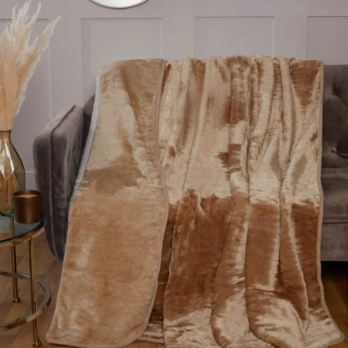Dyed Mink Throw Blanket by Rapport Home