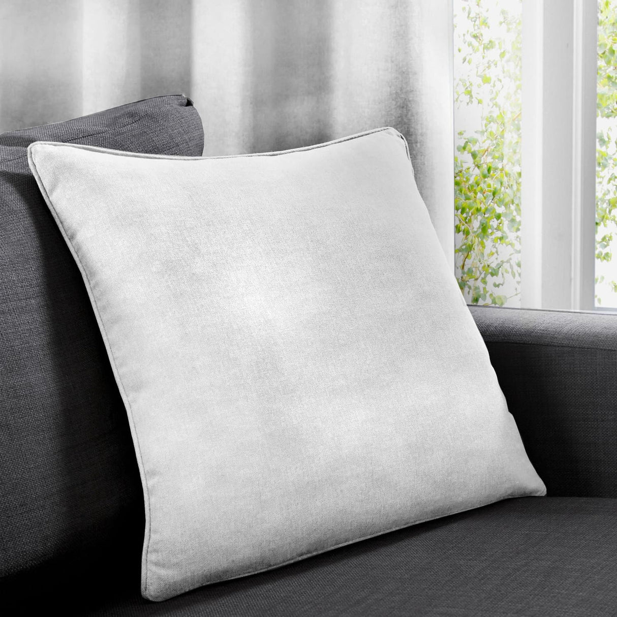 Sorbonne Cotton Cushion Cover 43cm x 43cm (17" x 17") - White - Sorbonne Cushion In White 43 X 43Cm 2