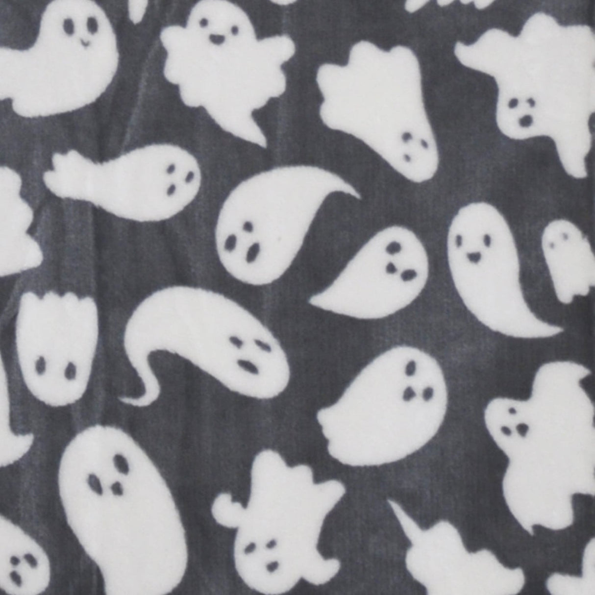 Spooky Ghosts Grey Halloween Cosy Throw - Spooky Ghosts Halloween Throw In Grey 120 X 150Cm 3