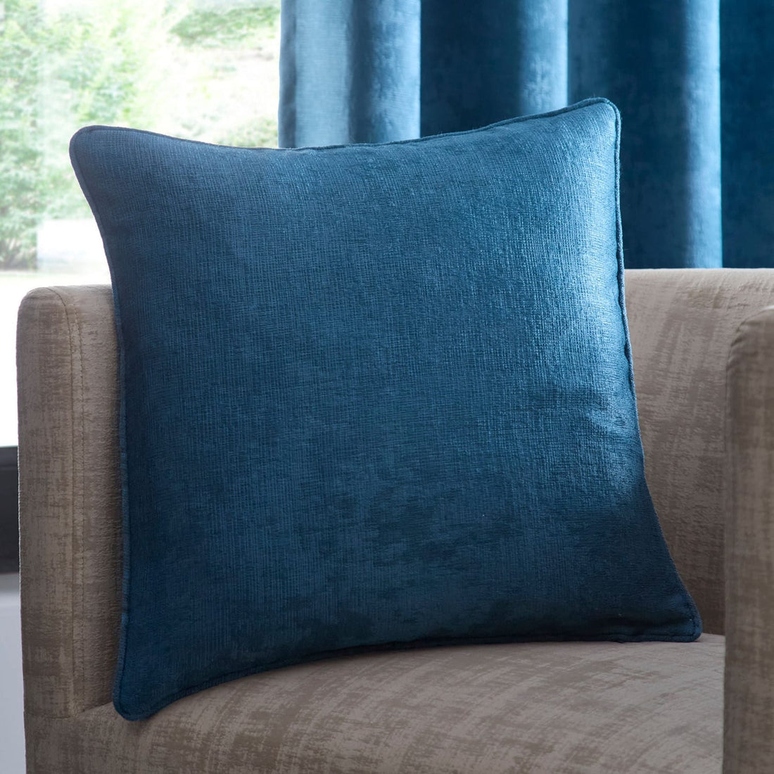 Strata Dark Teal Cushion Cover 43cm x 43cm