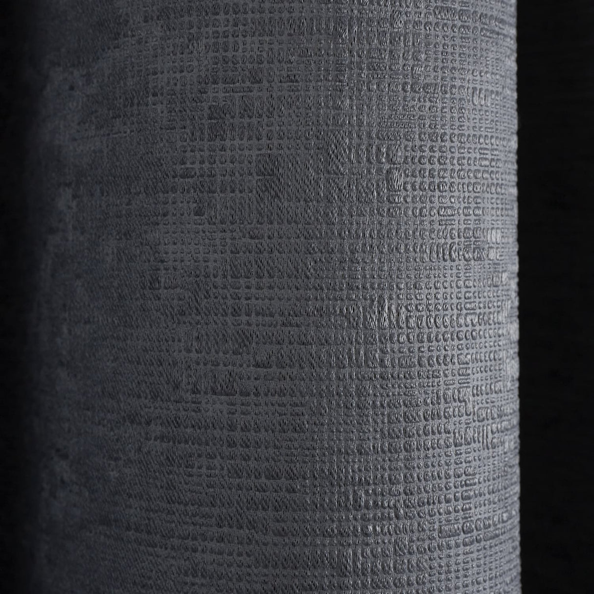 Strata Thermal Dim Out Woven Eyelet Curtains - Charcoal Light Filtering - Strata Eyelet Curtains In Charcoal 4