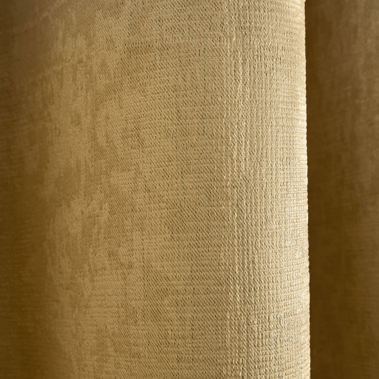 Strata Thermal Dim Out Woven Eyelet Curtains - Ochre Light Filtering - Strata Eyelet Curtains In Ochre 4