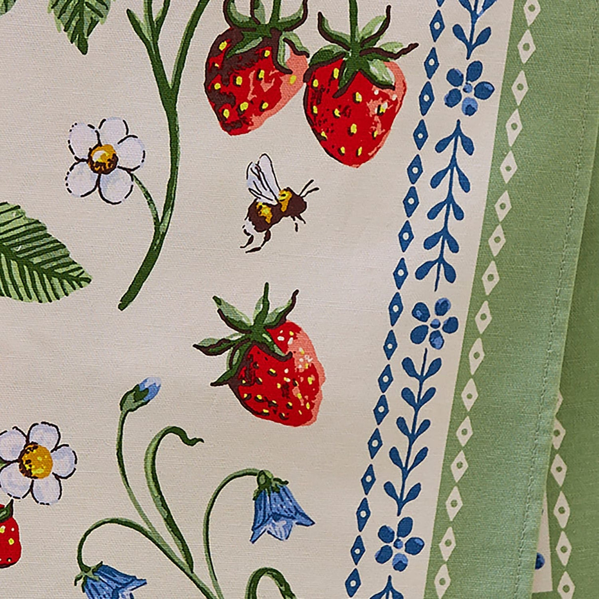Ulster Weavers Strawberry Patch Cotton Tea Towel - Strawberry Patch Cotton Tea Towel In Green 4