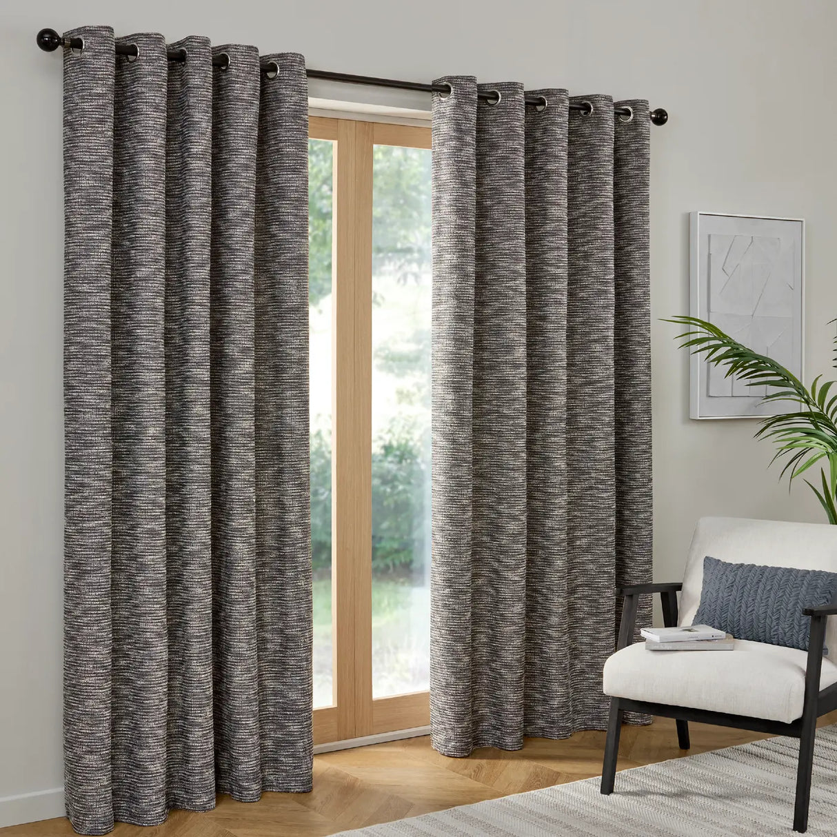 Talon Eyelet Curtains by Curtina