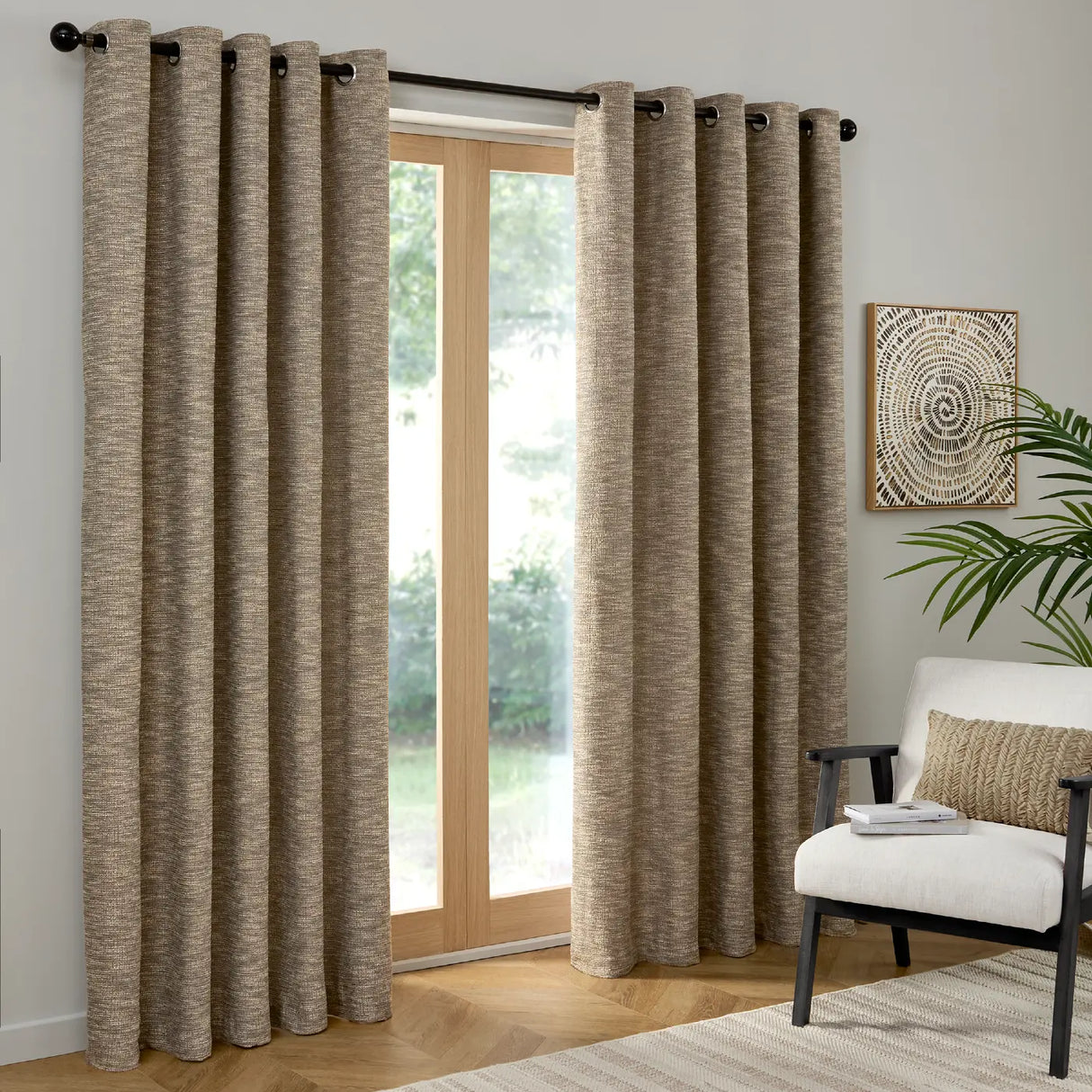 Talon Eyelet Curtains by Curtina