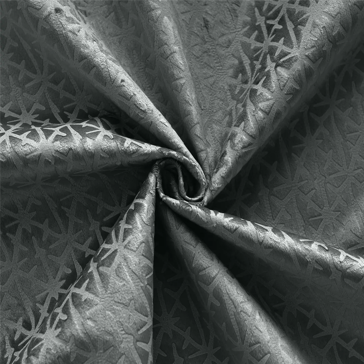 Alan Symonds Temple Velvet Cushion Cover 18" x 18" in Charcoal - Image 2