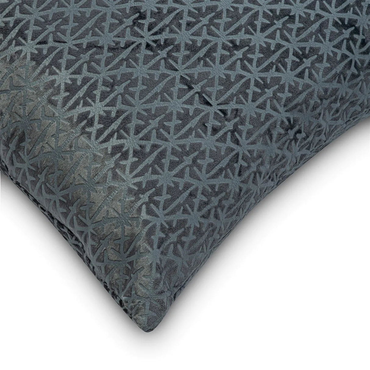 Alan Symonds Temple Velvet Cushion Cover 18" x 18" in Charcoal - Image 3