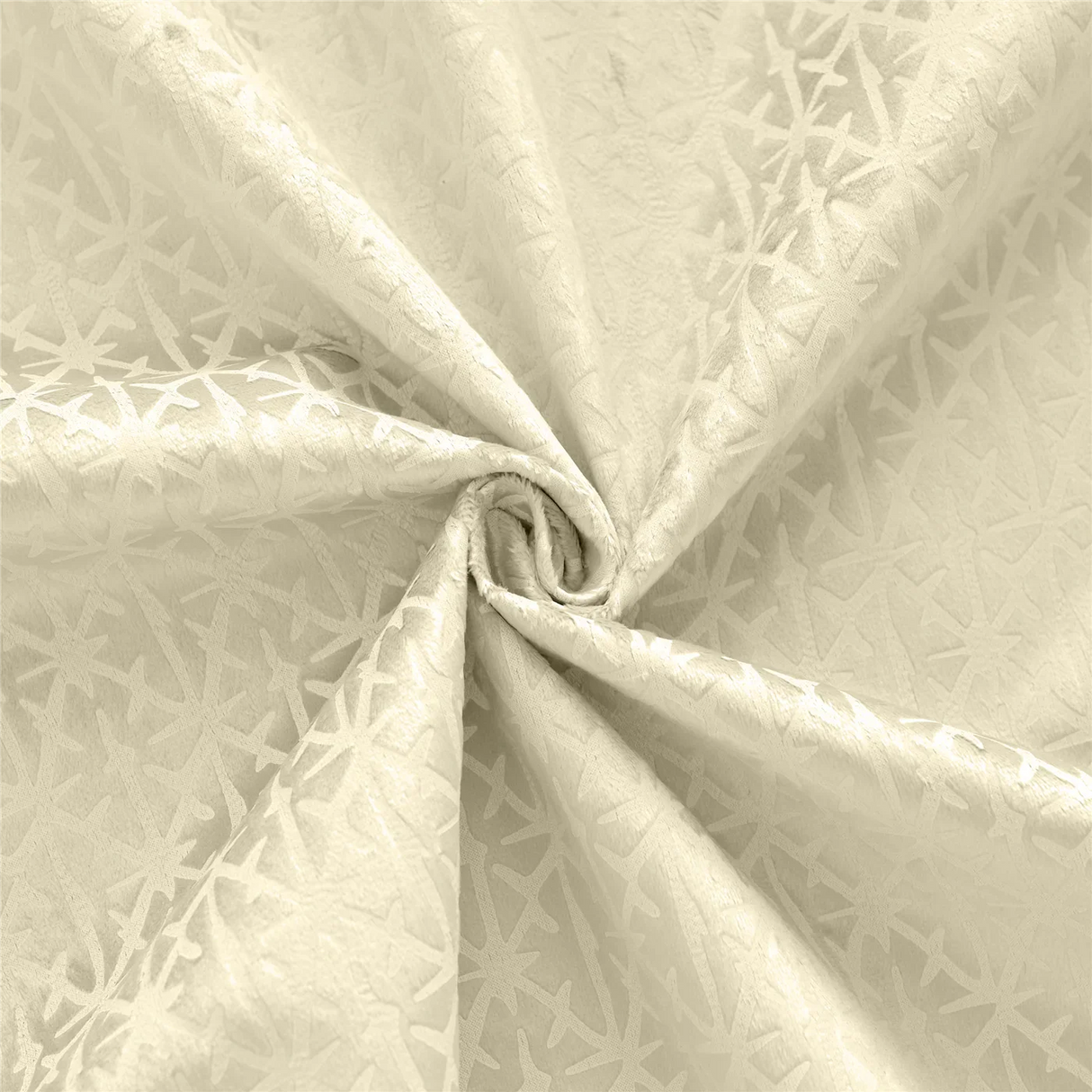 Alan Symonds Temple Velvet Cushion Cover 18" x 18" in Cream - Image 2