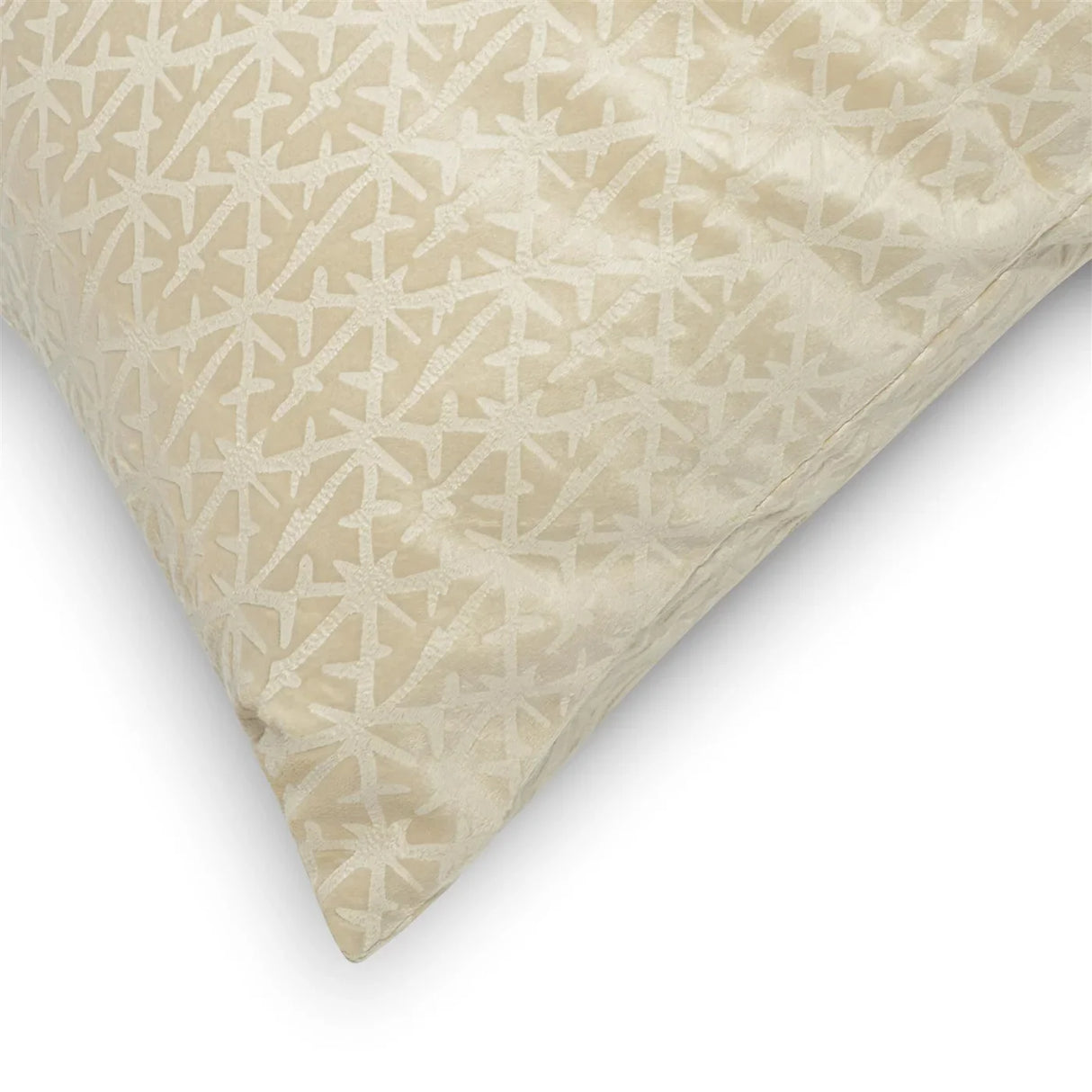 Alan Symonds Temple Velvet Cushion Cover 18" x 18" in Cream - Image 3