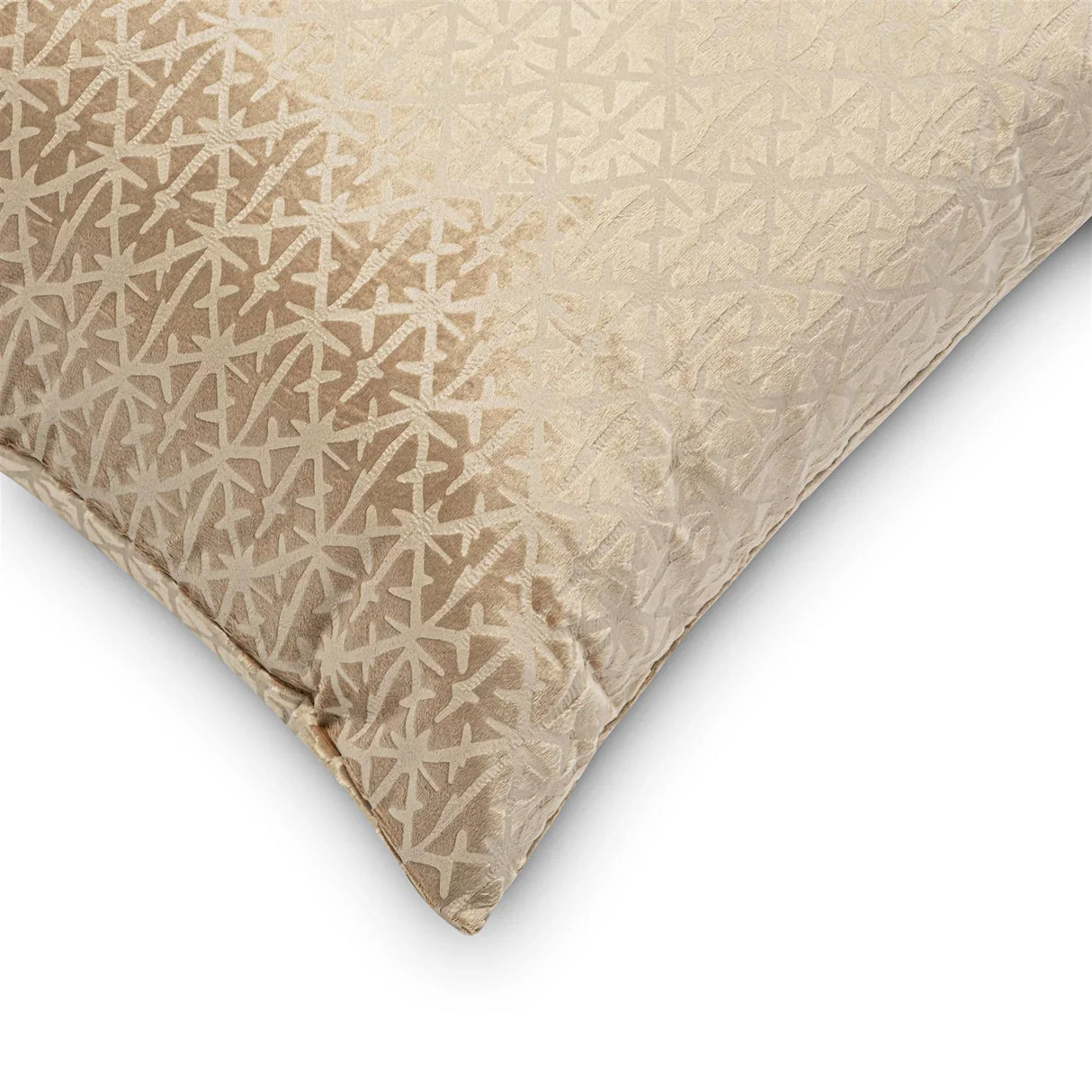 Alan Symonds Temple Velvet Cushion Cover 18" x 18" in Latte - Image 3