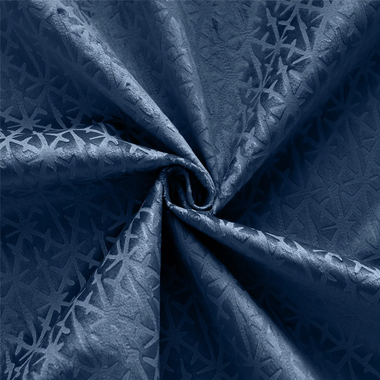 Alan Symonds Temple Velvet Cushion Cover 18" x 18" in Navy - Image 2