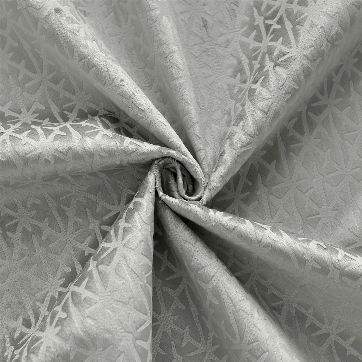 Alan Symonds Temple Velvet Cushion Cover 18" x 18" in Silver - Image 2