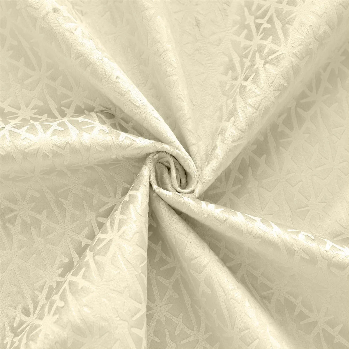 Alan Symonds Temple Velvet Blackout Eyelet Ring Top Curtains in Cream - Image 2