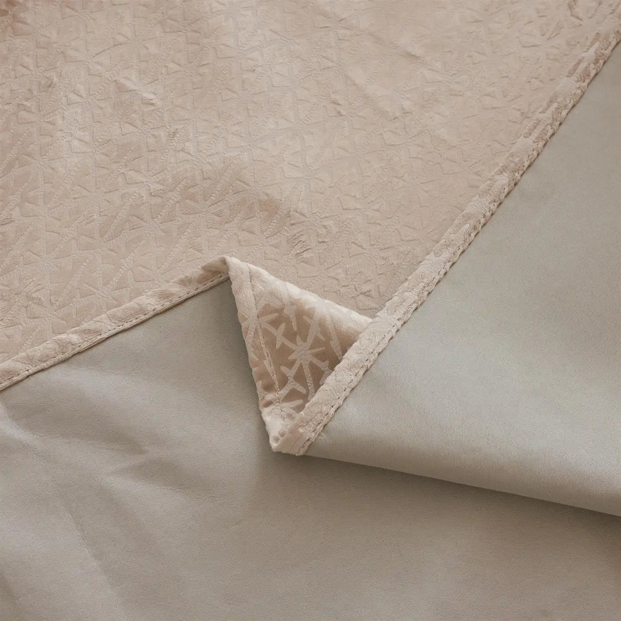 Alan Symonds Temple Velvet Blackout Eyelet Ring Top Curtains in Latte - Image 7