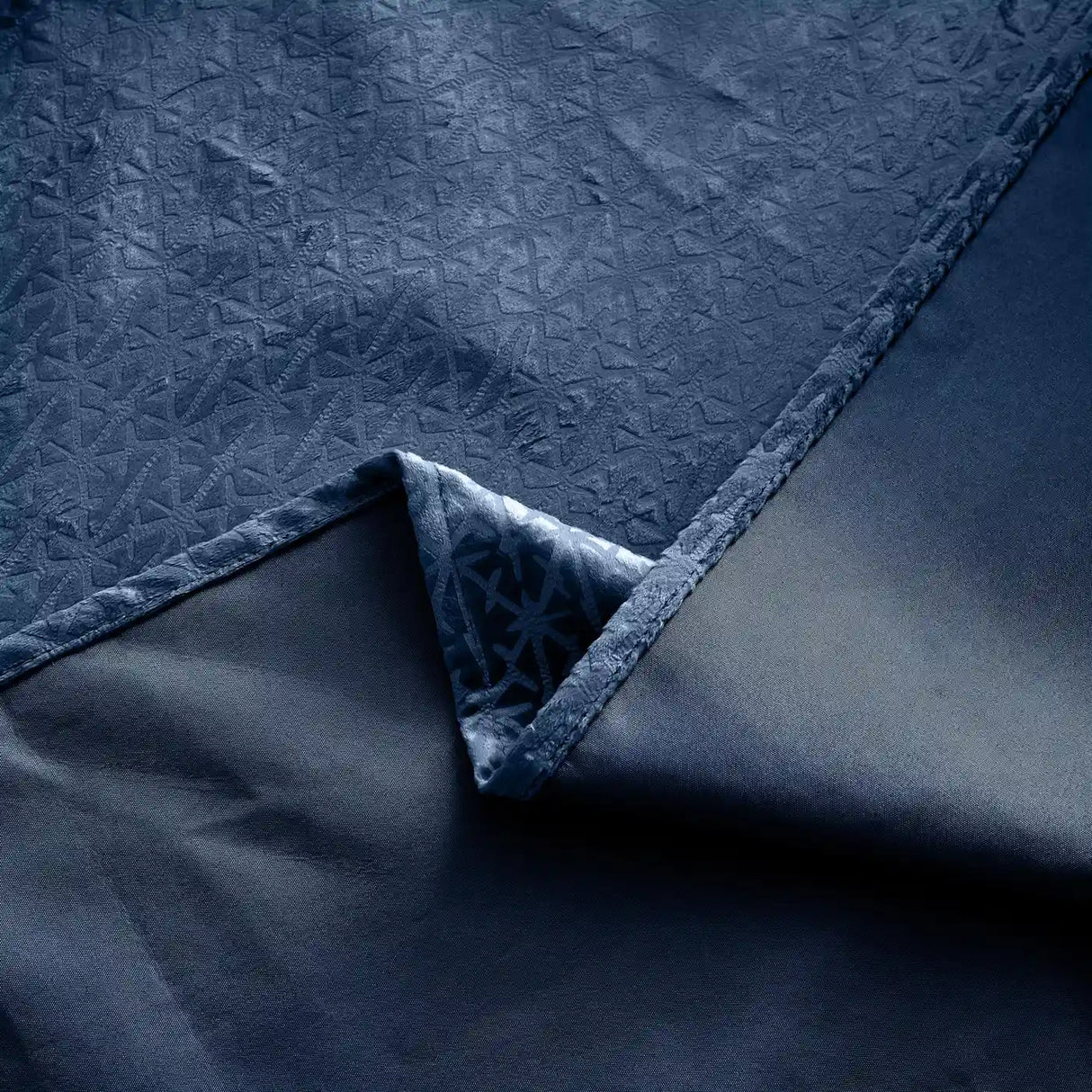 Alan Symonds Temple Velvet Blackout Eyelet Ring Top Curtains in Navy - Image 9