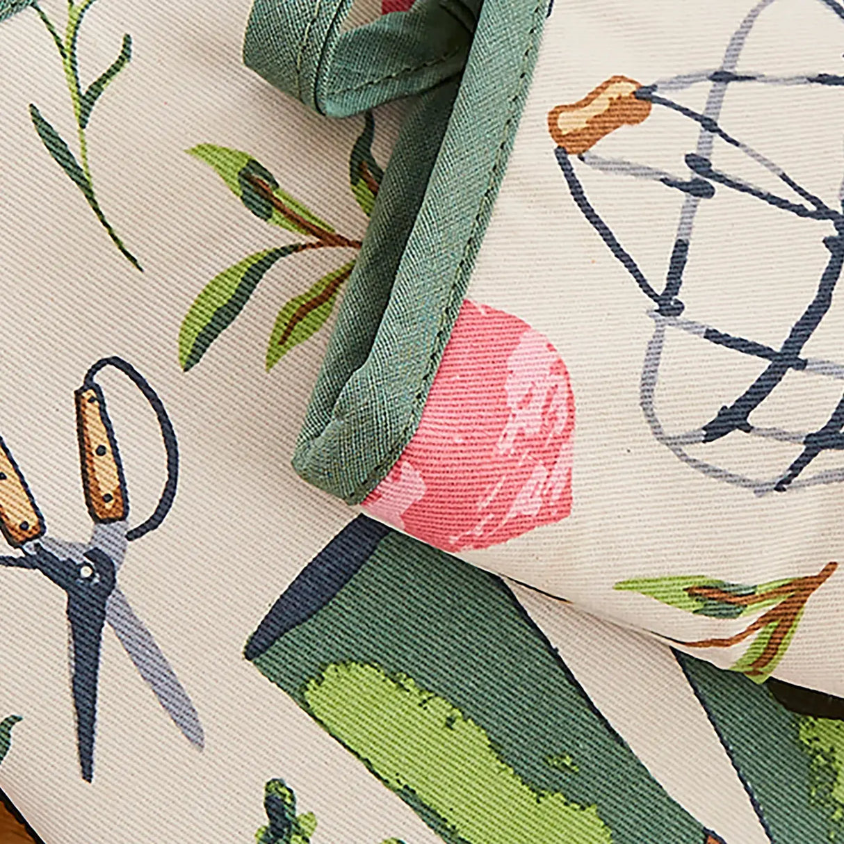 Time to Grow Microwave Mitts Pair in Green