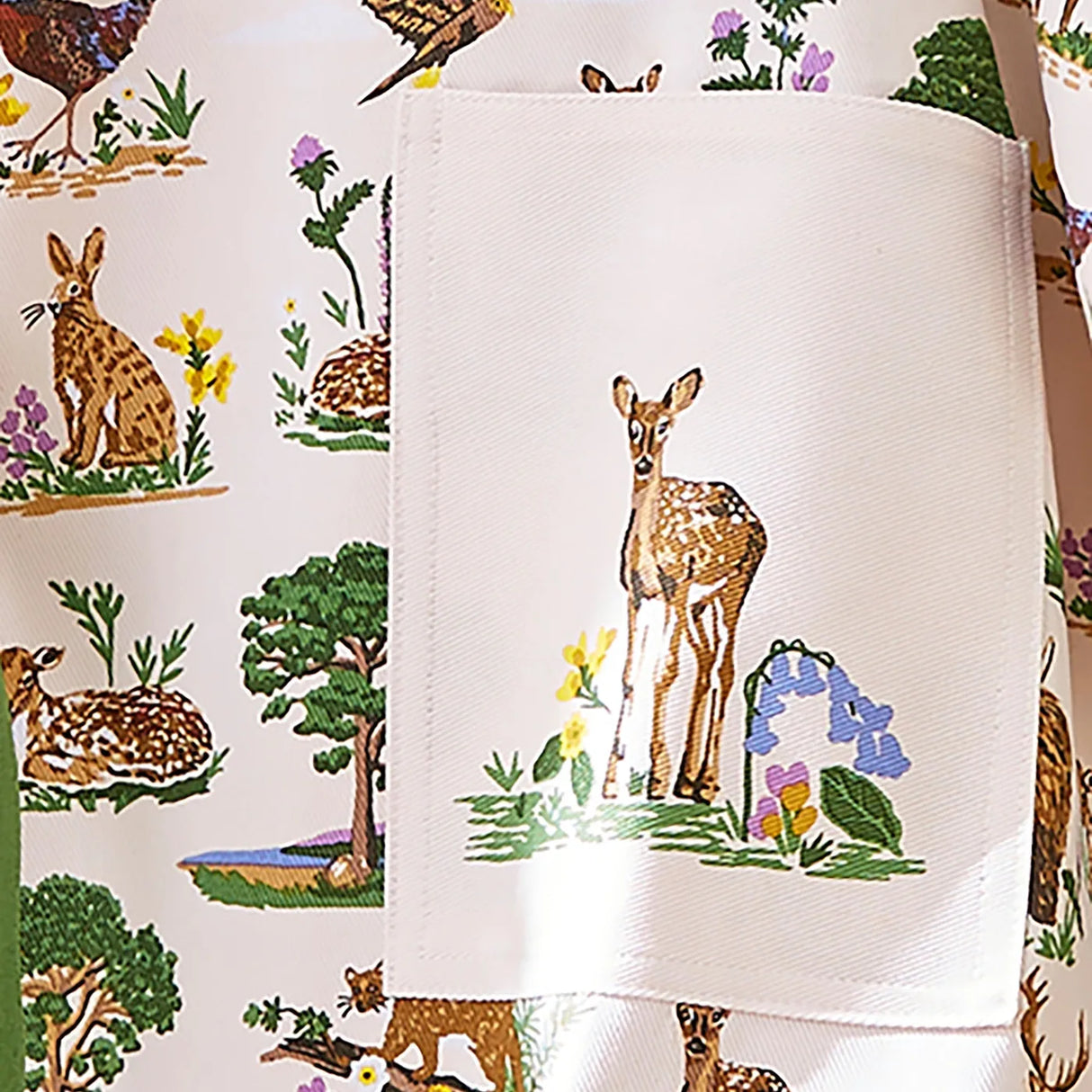 Thistlewood Cotton Apron in Green