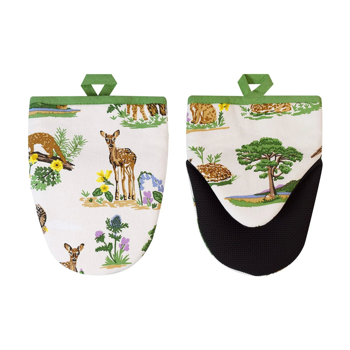 Thistlewood Microwave Mitts Pair in Green