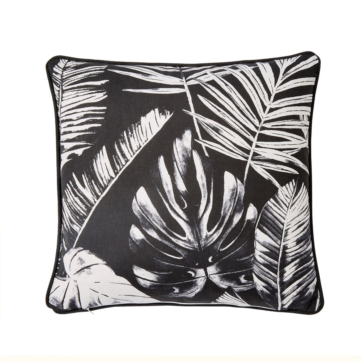 Tahiti Outdoor Green & Silver 100% Cotton Cushion Cover 43cm x 43cm - Silver - Tahiti Outdoor Cushion In Silver 43 X 43Cm 3