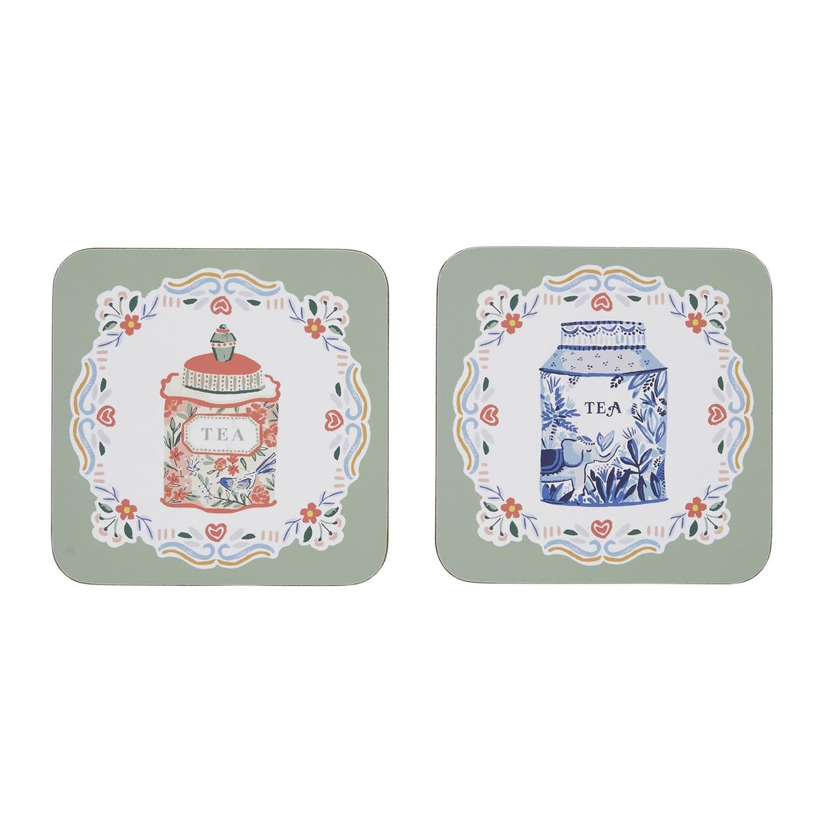 Ulster Weavers Tea Tins Coasters 4 Pack - Tea Tins Coasters 4 Pack In Multicolour 4