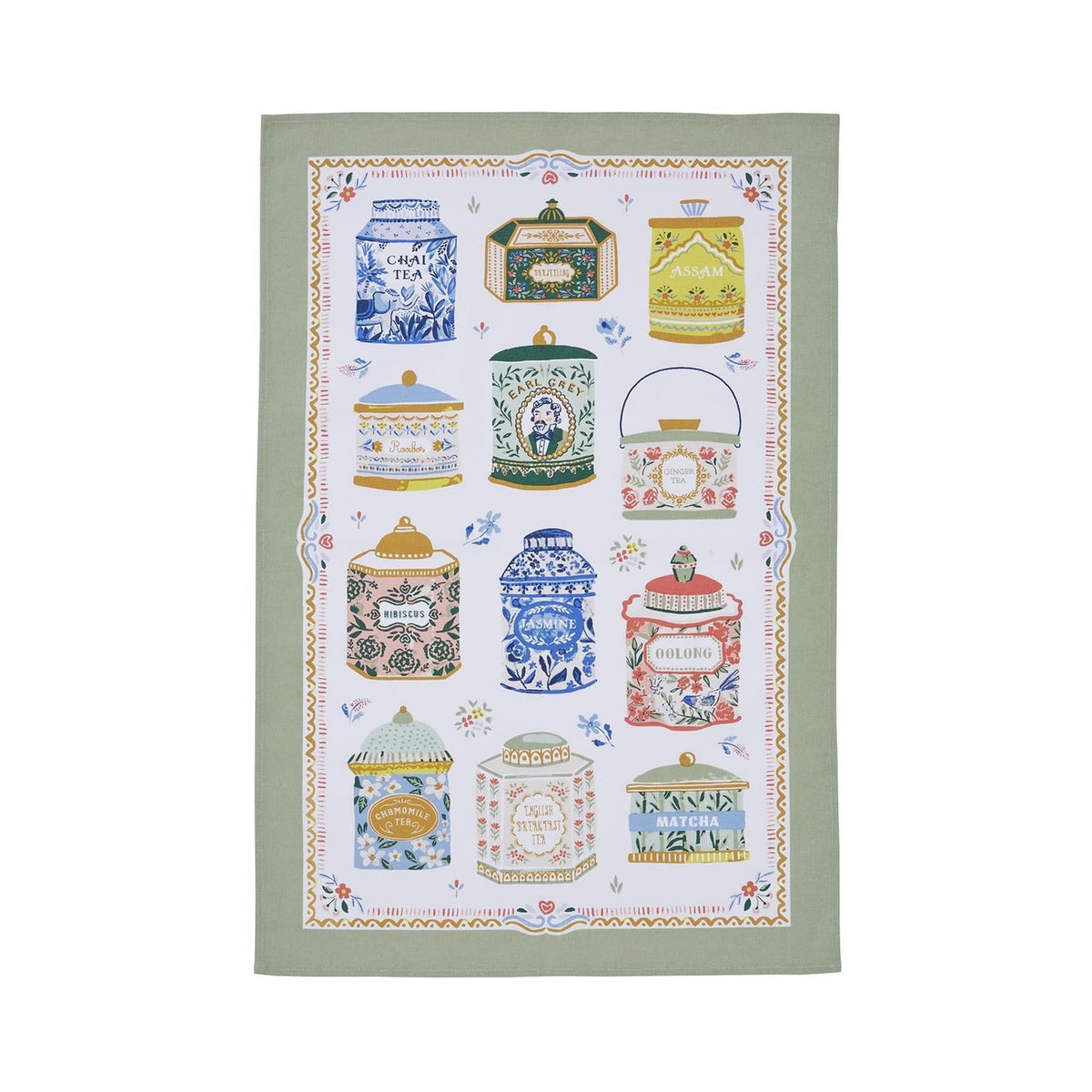 Ulster Weavers Tea Tins Cotton Tea Towel - Tea Tins Cotton Tea Towel In Multicolour 3