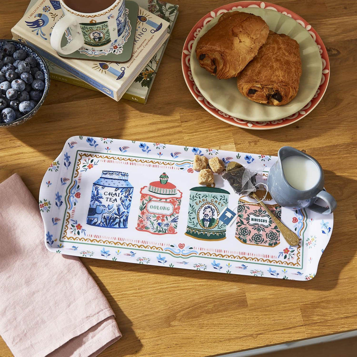 Ulster Weavers Tea Tins Small Tray - Tea Tins Small Serving Tray In Multicolour 2