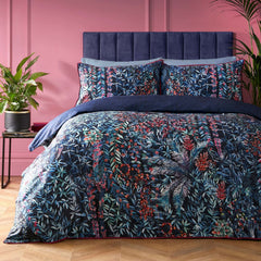Tessa Floral Navy 200 Thread Count Cotton Duvet Cover Set