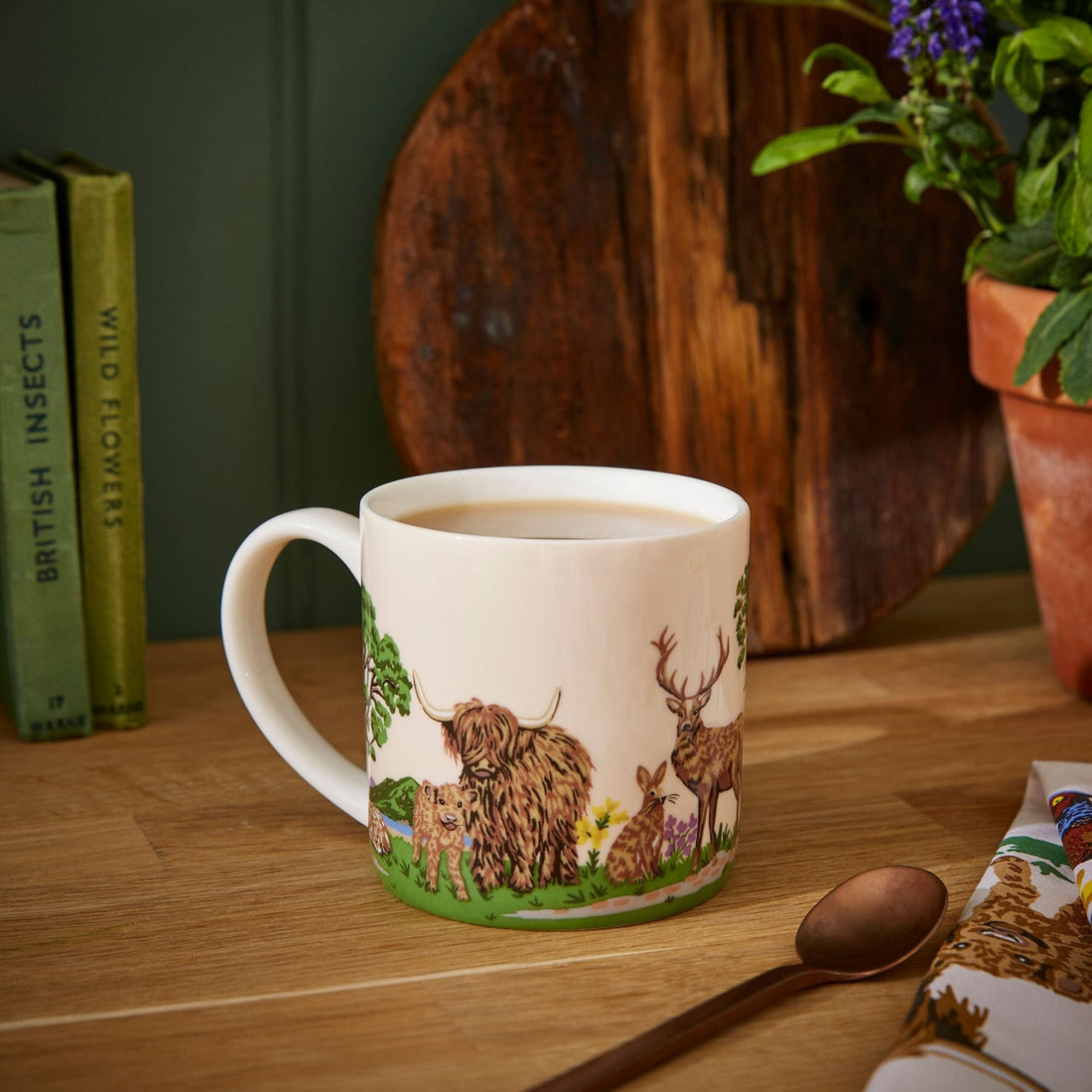 Ulster Weavers Thistlewood Floral Green Bone China Mug