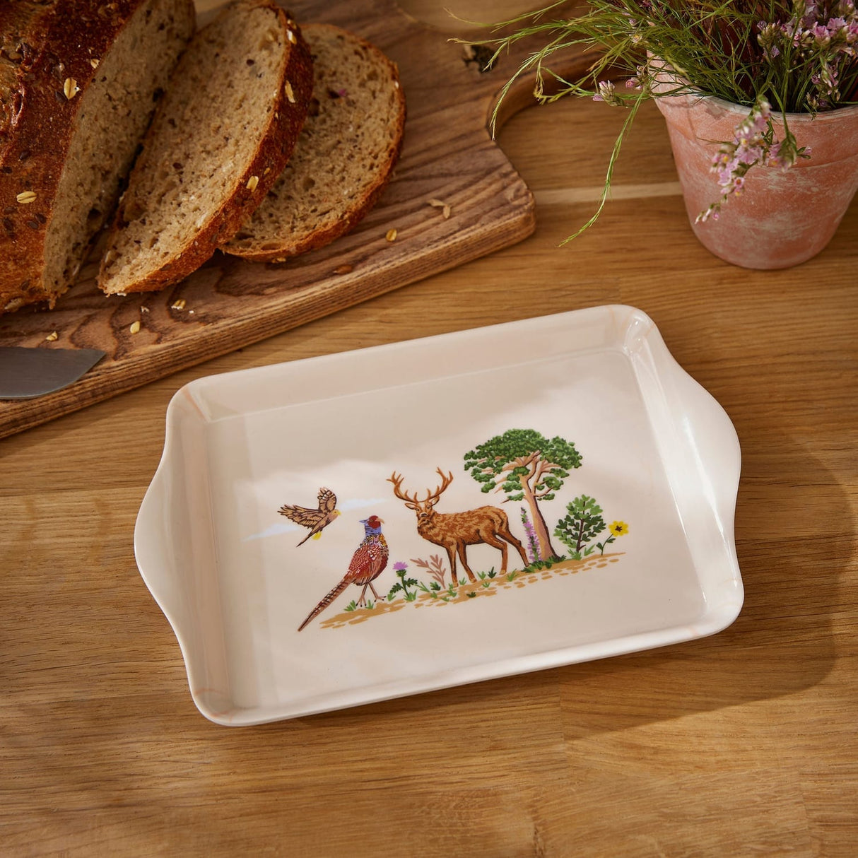 Ulster Weavers Thistlewood Floral Green Scatter Tray - Thistlewood Scatter Tray In Green 2