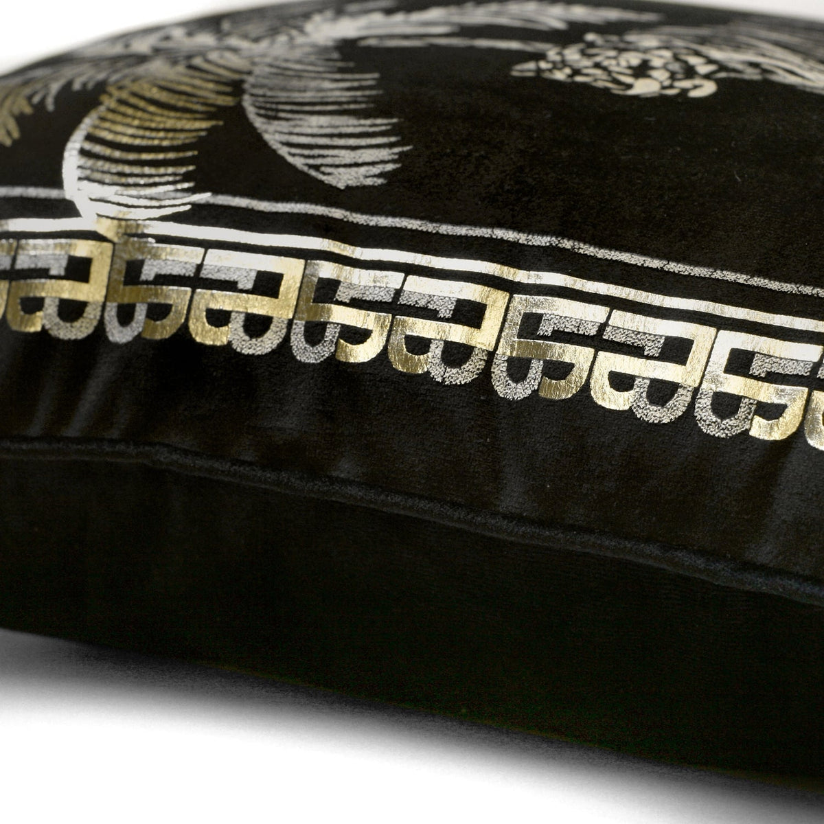 Laurence Llewelyn-Bowen Tiger Tiger Gold Velvet Filled Cushion - Tiger Tiger Cushion In Black 43 X 43Cm 4