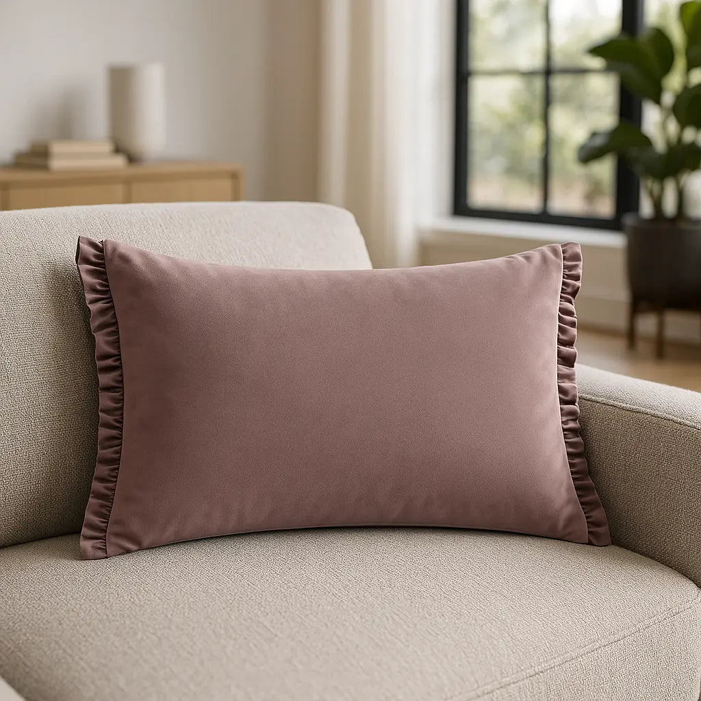Tilly Velvet Heather + Smoke Cushion Cover or Filled Cushion