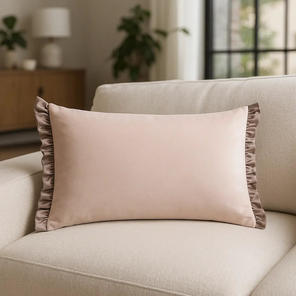 Tilly Velvet Pink / Heather Cushion Cover or Filled Cushion