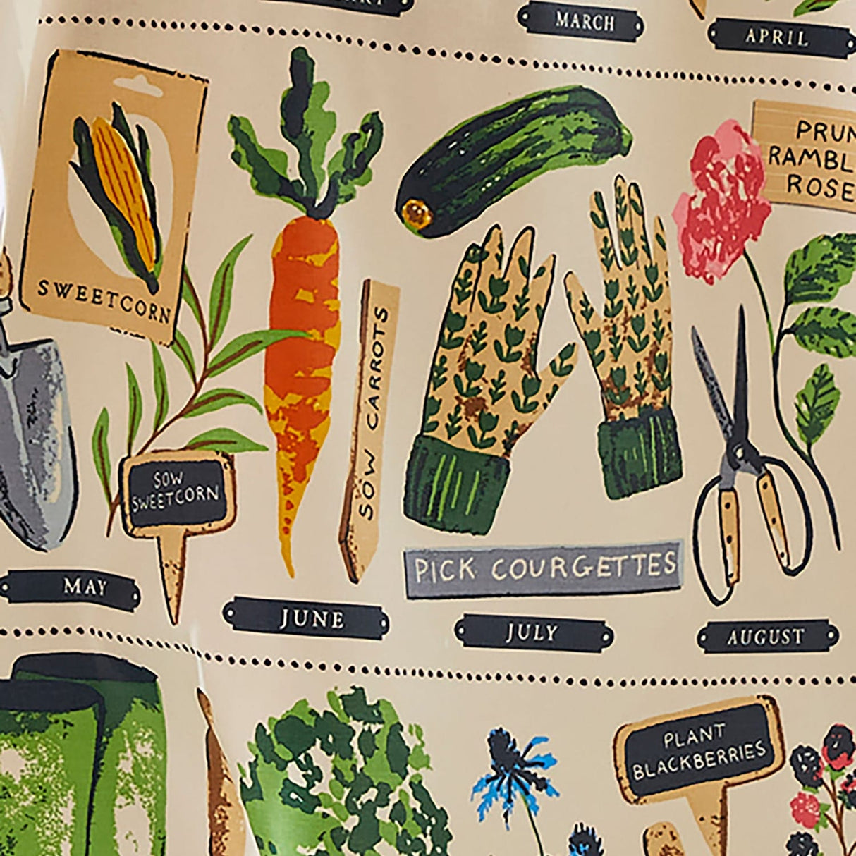 Ulster Weavers Time to Grow Floral Cotton Apron - Time To Grow Pvc Apron In Green 4