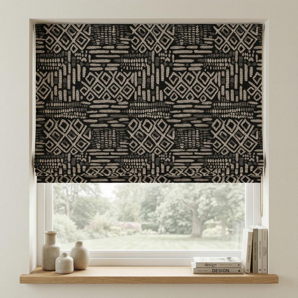 Tunisia Made to Measure Roman Blind Black